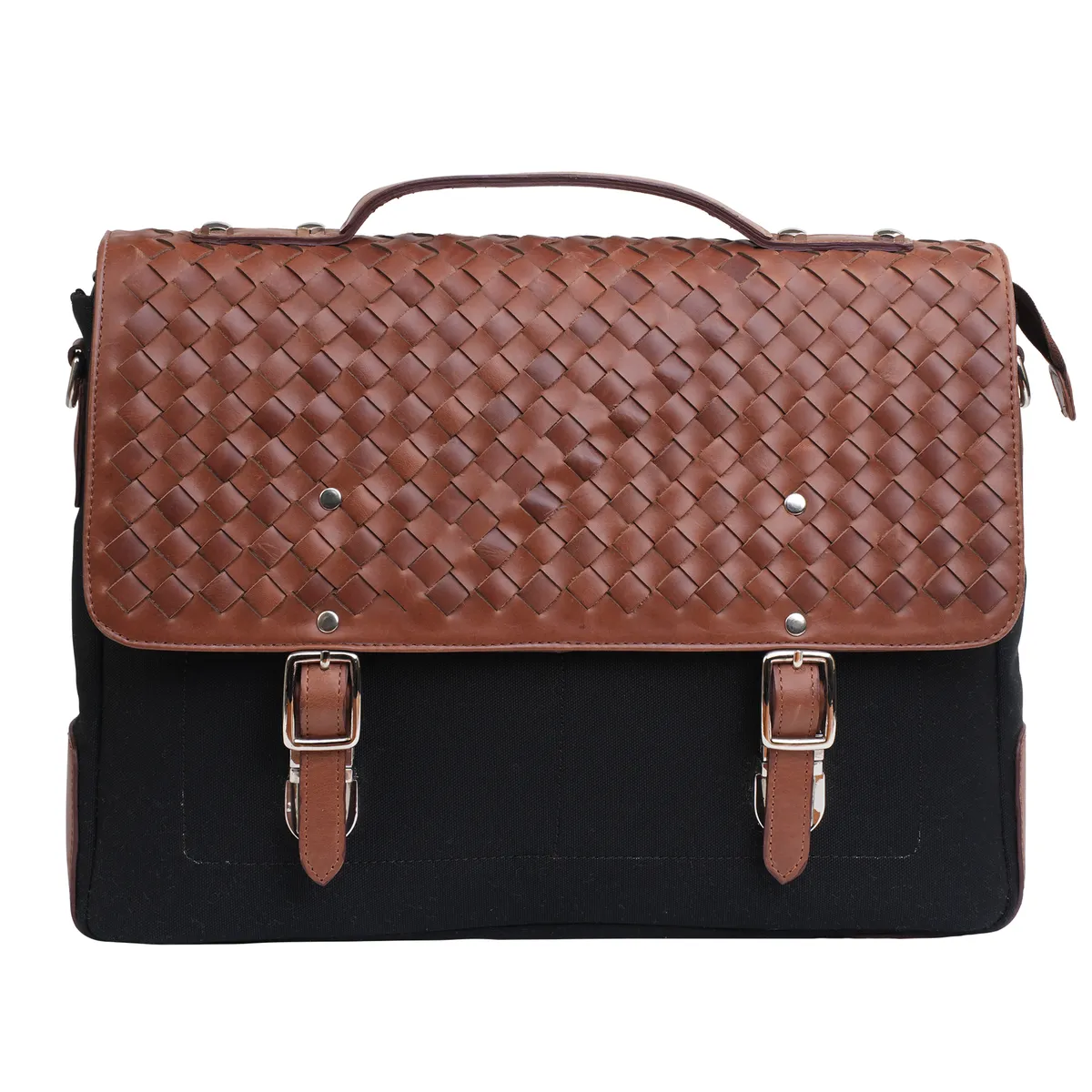Tanners Pride Protector Genuine Leather Laptop Bag for Men | Office Briefcase - Midnight Black Handcrafted Full-Grain Leather (View 7)
