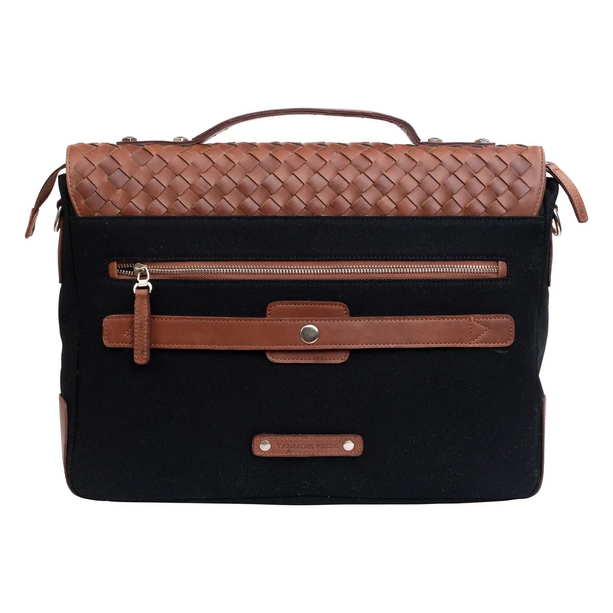Tanners Pride Protector Genuine Leather Laptop Bag for Men | Office Briefcase - Midnight Black Handcrafted Full-Grain Leather (View 9)