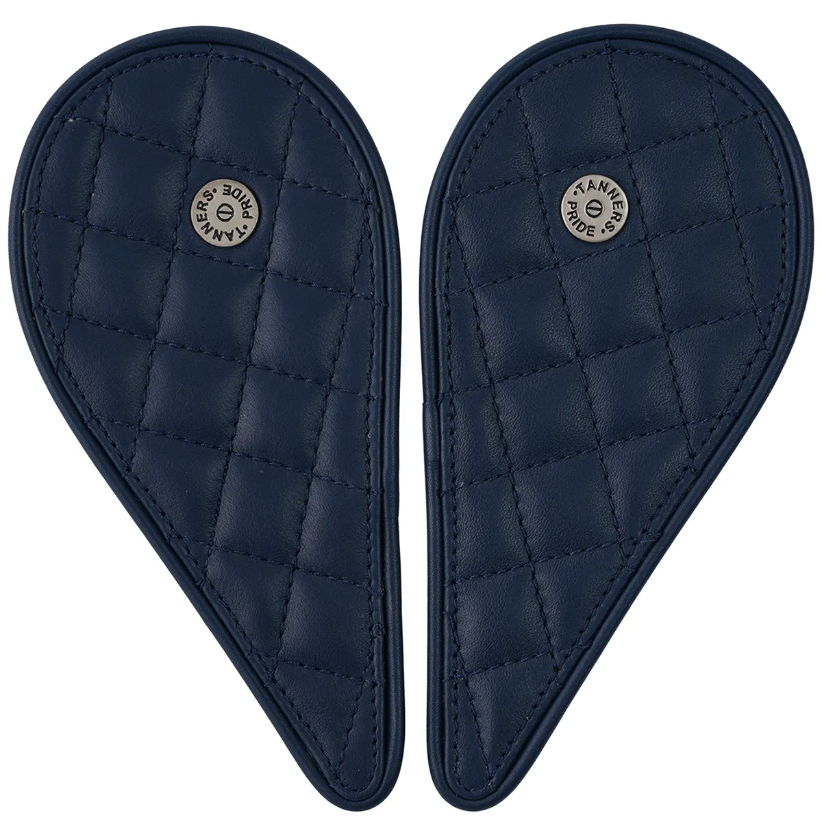 Tanners Pride Raised Diamond Tankpad (Super Meteor 650) - Navy Blue Handcrafted Full-Grain Leather (View 3)