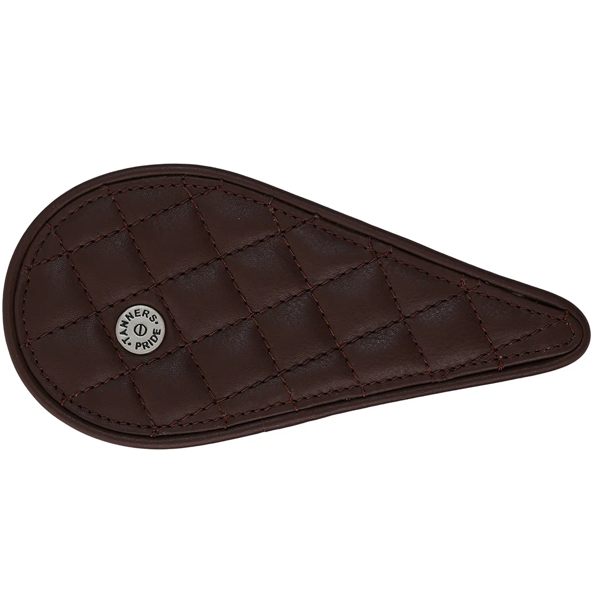 Tanners Pride Raised Diamond Tankpad (Super Meteor 650) - Tobacco Brown Handcrafted Full-Grain Leather (View 14)