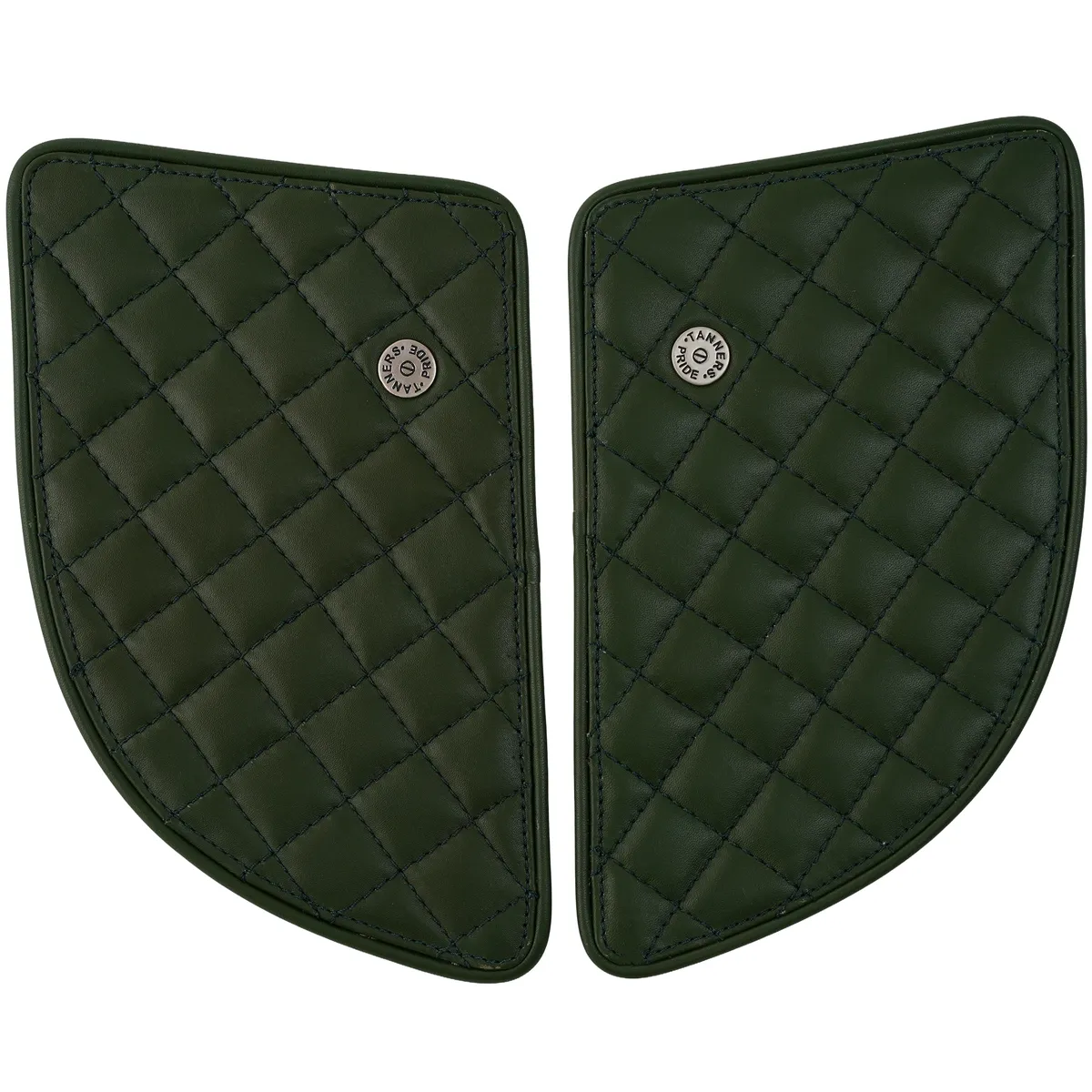 Tanners Pride Raised Diamond Tankpad (GT 650) - Forest Green Handcrafted Full-Grain Leather (View 2)