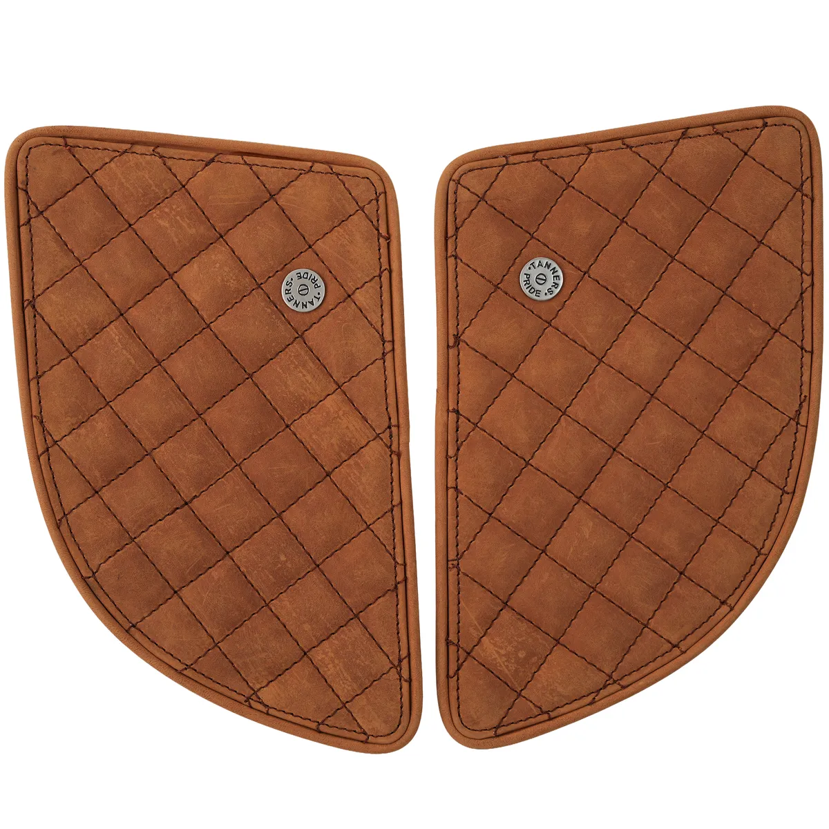 Tanners Pride Raised Diamond Tankpad (GT 650) - Tobacco Brown Handcrafted Full-Grain Leather (View 4)