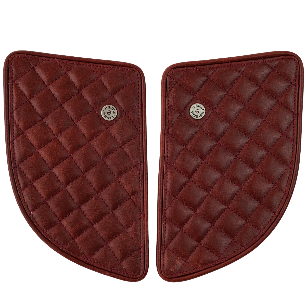Tanners Pride Raised Diamond Tankpad (GT 650) - Vintage Red Handcrafted Full-Grain Leather (View 2)