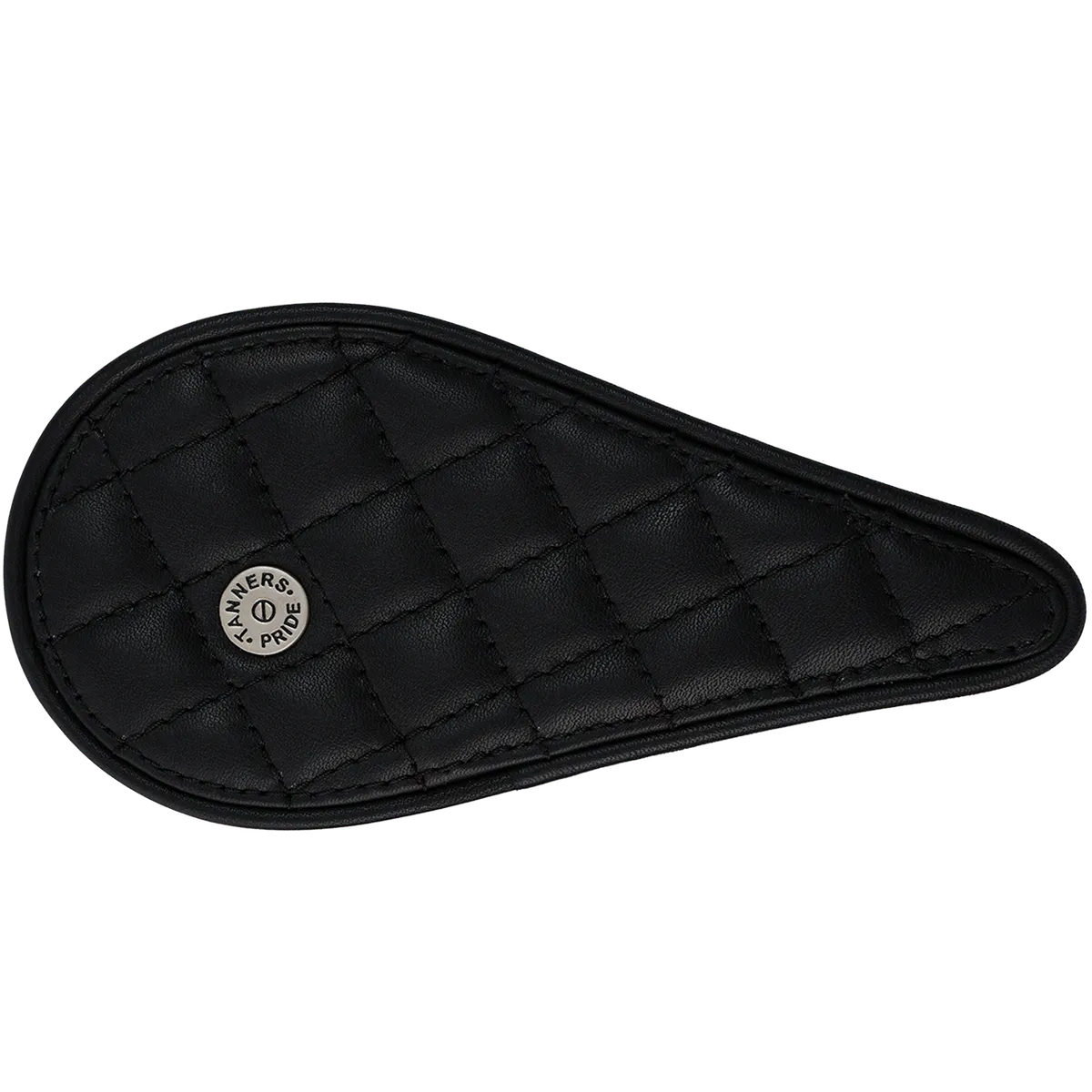 Tanners Pride Raised Diamond Tankpads (Meteor 350) - Midnight Black Handcrafted Full-Grain Leather (View 1)