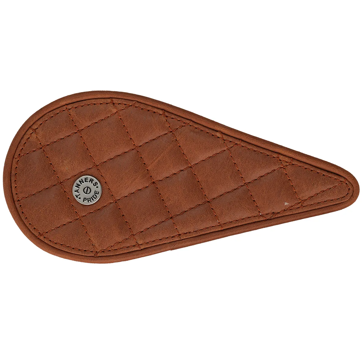 Tanners Pride Raised Diamond Tankpads (Meteor 350) - Natural Tan Handcrafted Full-Grain Leather (View 1)
