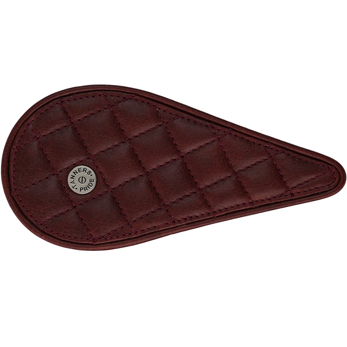Tanners Pride Raised Diamond Tankpads (Meteor 350) - Vintage Red Handcrafted Full-Grain Leather (View 1)