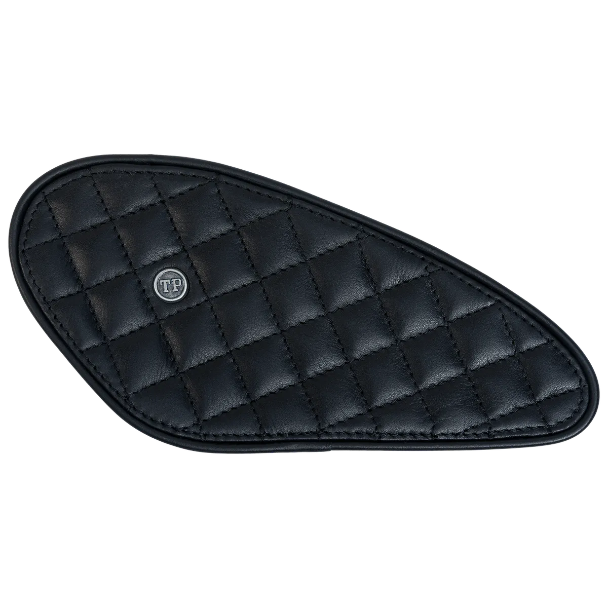 Tanners Pride Raised Diamond Tankpads (Triumph) - Midnight Black Handcrafted Full-Grain Leather (View 3)