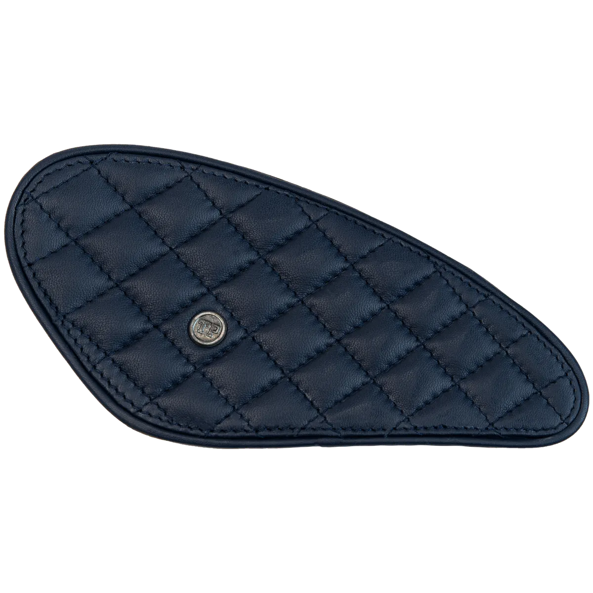 Tanners Pride Raised Diamond Tankpads (Triumph) - Navy Blue Handcrafted Full-Grain Leather (View 5)