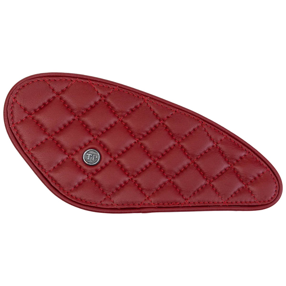 Tanners Pride Raised Diamond Tankpads (Triumph) - Vintage Red Handcrafted Full-Grain Leather (View 5)