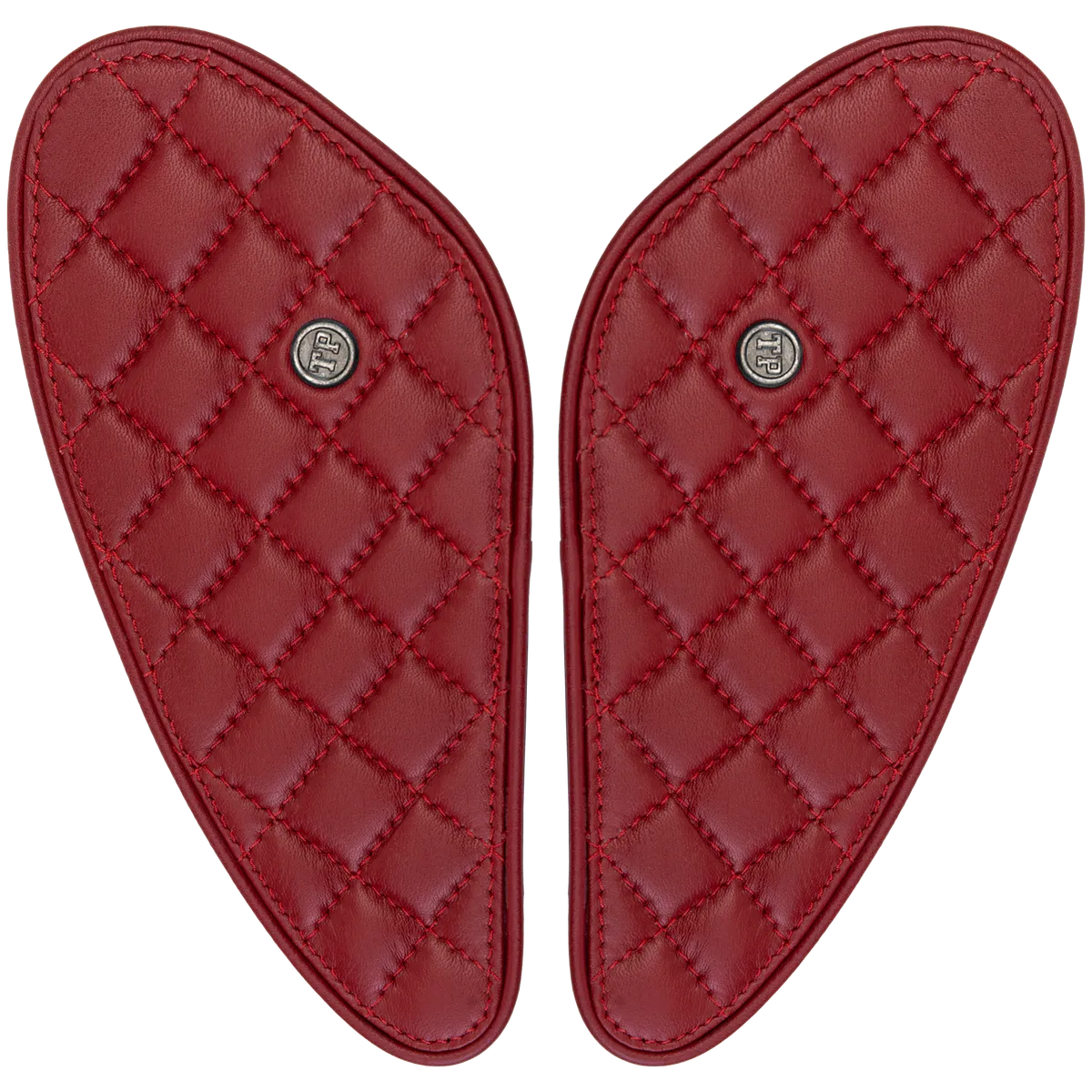 Tanners Pride Raised Diamond Tankpads (Triumph) - Vintage Red Handcrafted Full-Grain Leather (View 7)