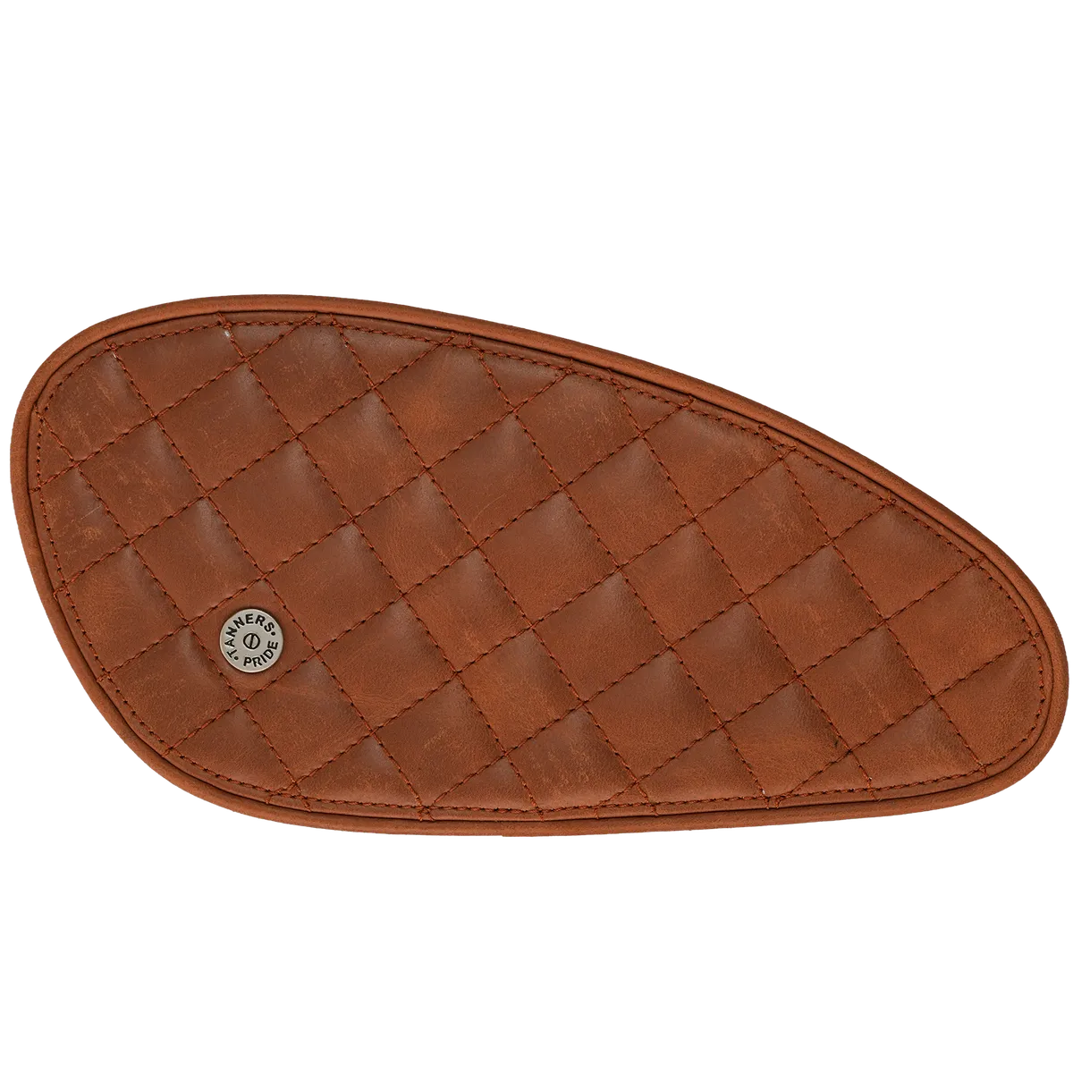 Tanners Pride Raised Diamond Tankpads (Interceptor 650) - Natural Tan Handcrafted Full-Grain Leather (View 3)