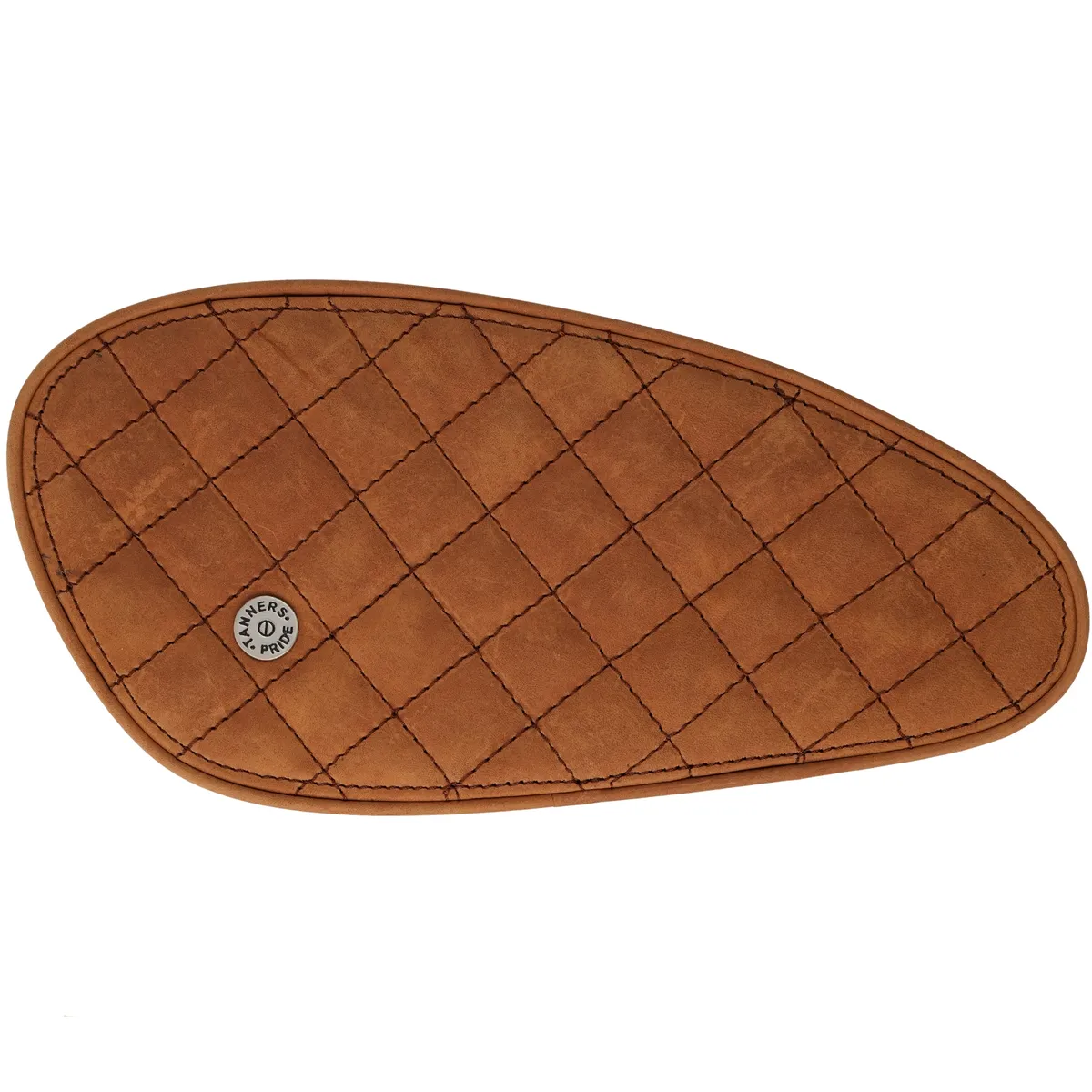 Tanners Pride Raised Diamond Tankpads (Interceptor 650) - Tobacco Brown Handcrafted Full-Grain Leather (View 13)