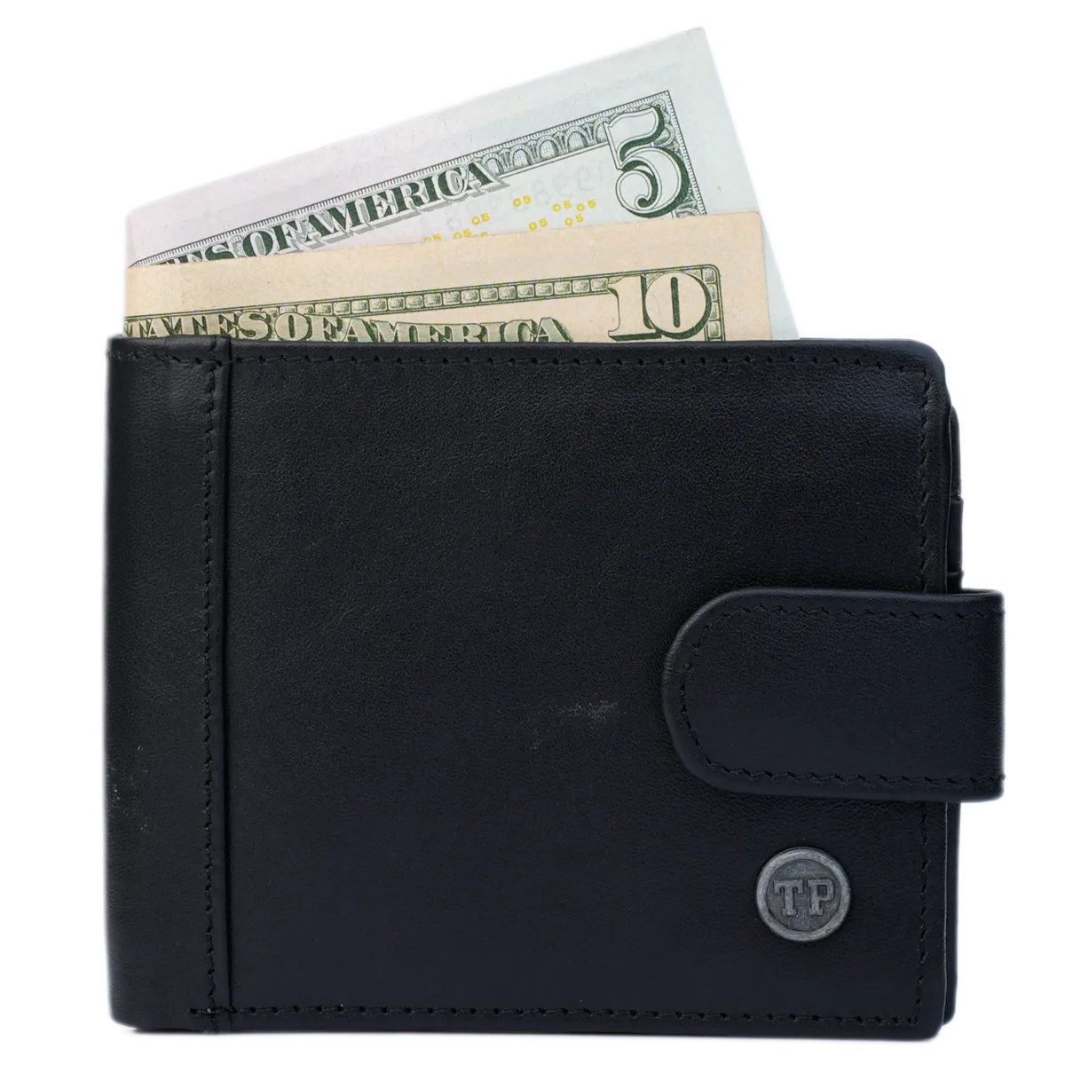 Tanners Pride Ranch Bi-fold wallet - Midnight Black Handcrafted Full-Grain Leather (View 4)