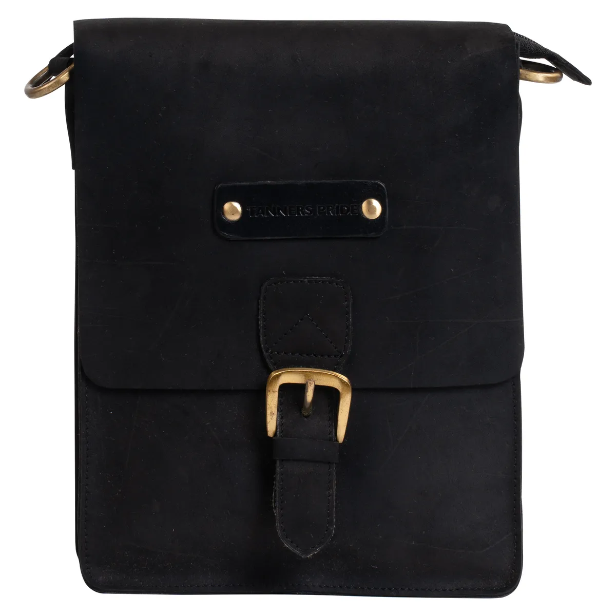 Tanners Pride Sebastian Genuine Leather Travel Bag | Weekender Duffel - Midnight Black Handcrafted Full-Grain Leather (View 7)