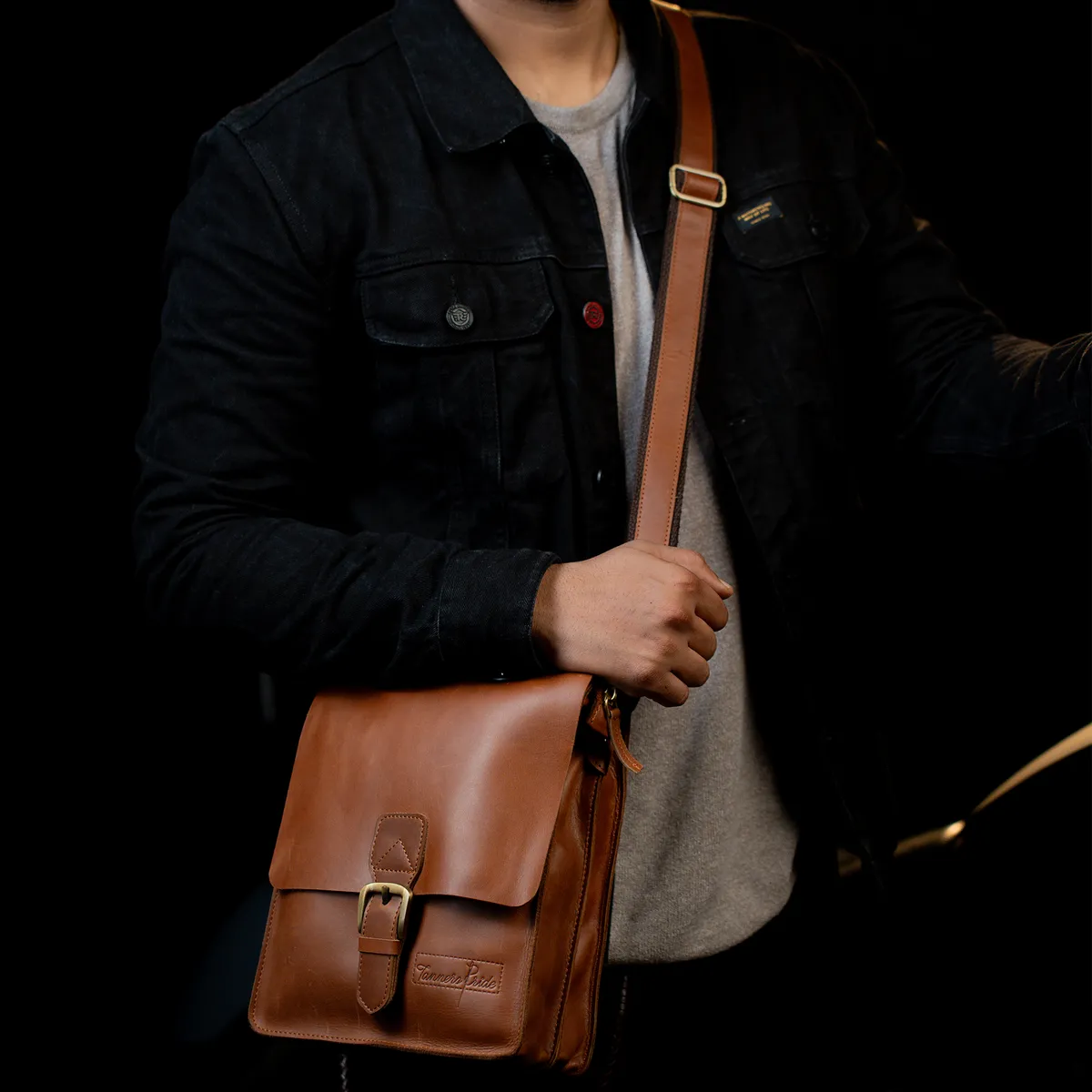 Tanners Pride Sebastian Genuine Leather Travel Bag | Weekender Duffel - Natural Tan Handcrafted Full-Grain Leather (View 7)