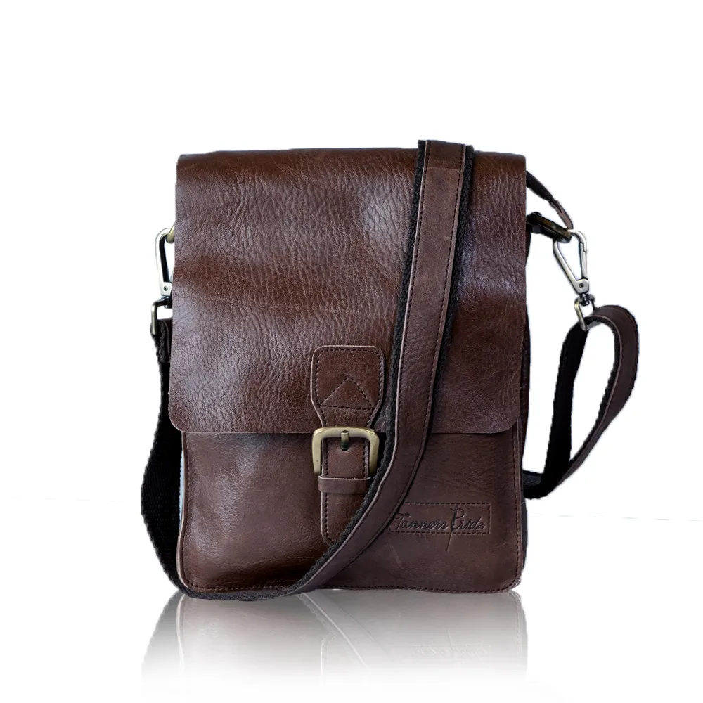 Tanners Pride Sebastian Genuine Leather Travel Bag | Weekender Duffel - Tobacco Brown Handcrafted Full-Grain Leather (View 5)