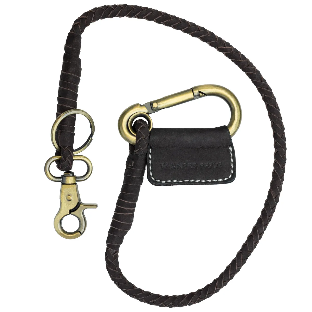 Tanners Pride Hunter Leather Keychain | Premium Handmade Leather Key Holder - Cocoa Brown Handcrafted Full-Grain Leather (View 1)
