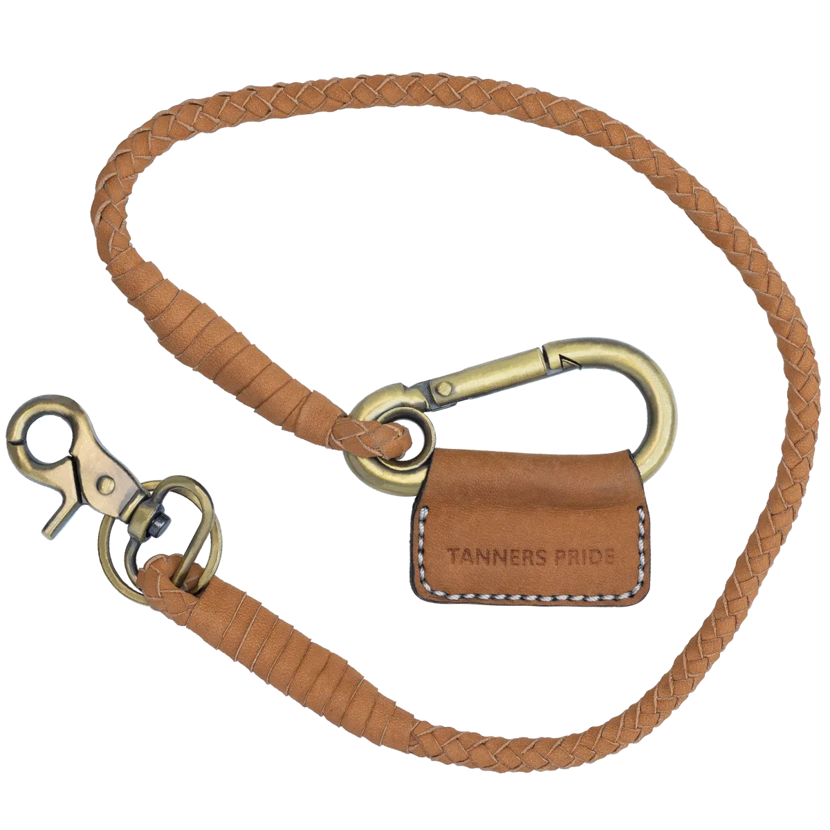 Tanners Pride Hunter Leather Keychain | Premium Handmade Leather Key Holder - Natural Tan Handcrafted Full-Grain Leather (View 4)