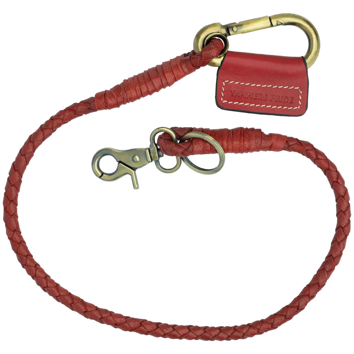 Tanners Pride Hunter Leather Keychain | Premium Handmade Leather Key Holder - Vintage Red Handcrafted Full-Grain Leather (View 4)