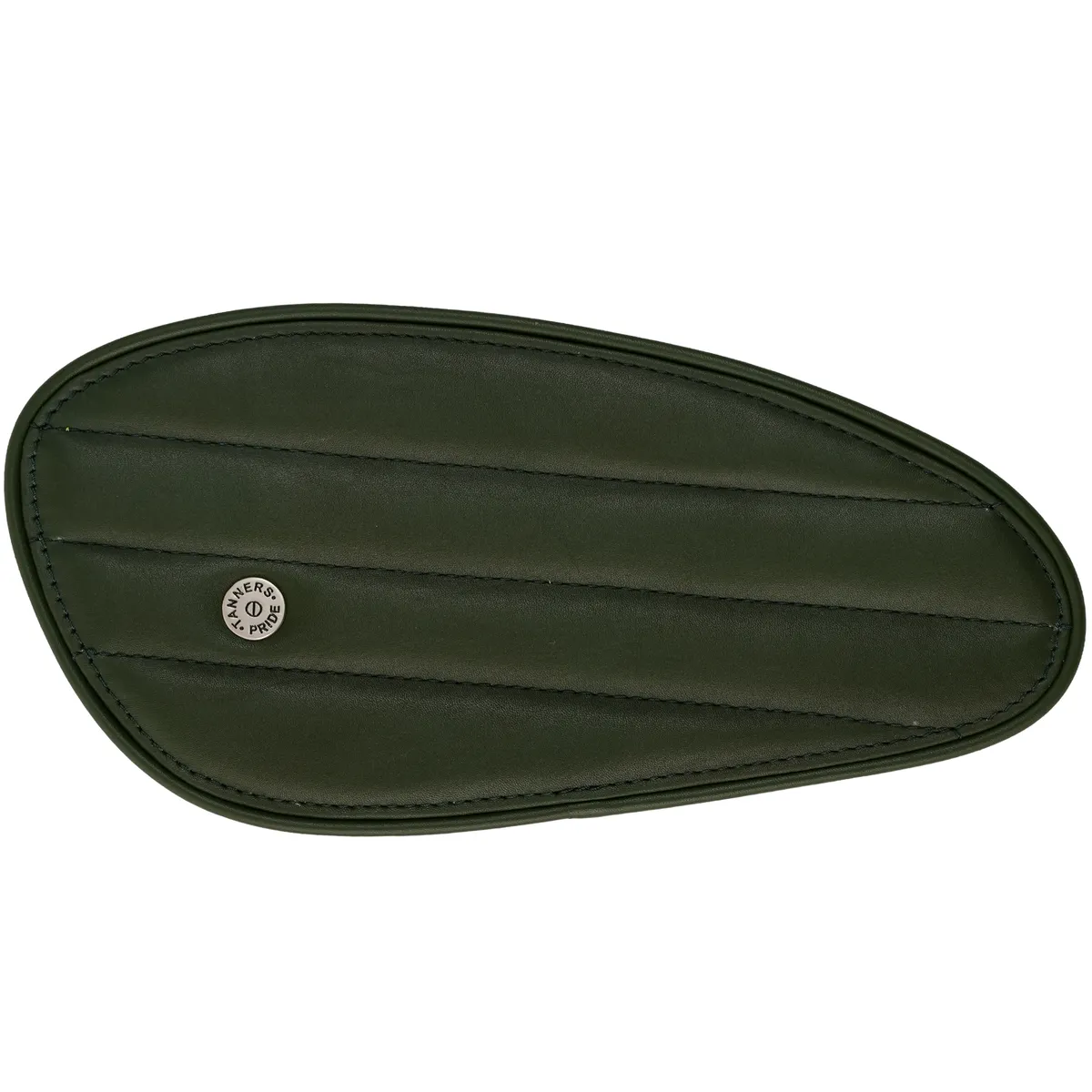Tanners Pride Straight Tankpads (Interceptor 650) - Forest Green Handcrafted Full-Grain Leather (View 1)