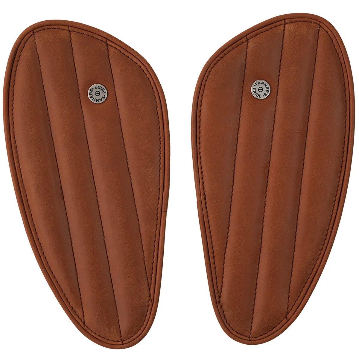 Tanners Pride Straight Tankpads (Interceptor 650) - Natural Tan Handcrafted Full-Grain Leather (View 3)