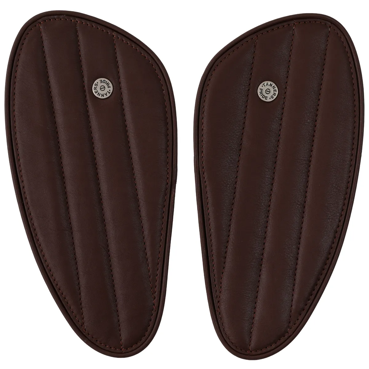 Tanners Pride Straight Tankpads (Interceptor 650) - Tobacco Brown Handcrafted Full-Grain Leather (View 13)