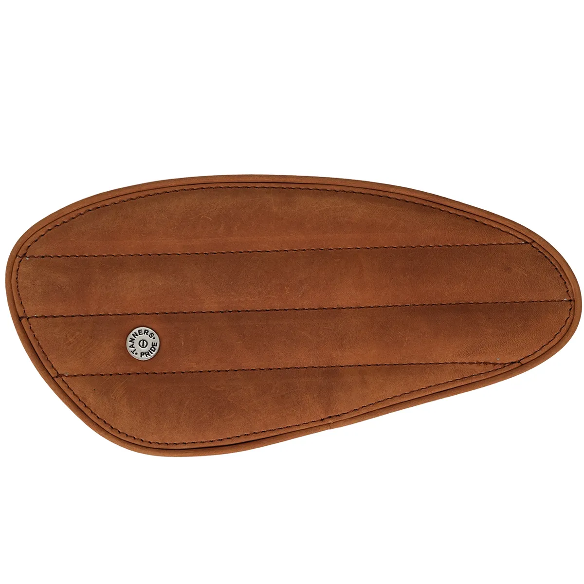 Tanners Pride Straight Tankpads (Interceptor 650) - Tobacco Brown Handcrafted Full-Grain Leather (View 2)