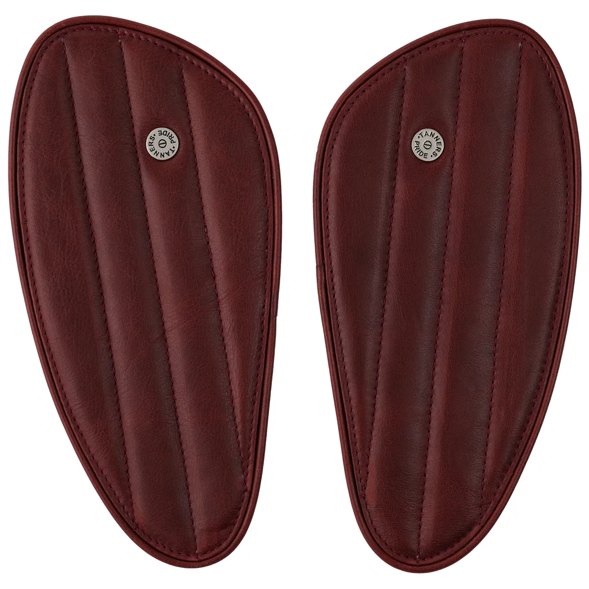 Tanners Pride Straight Tankpads (Interceptor 650) - Vintage Red Handcrafted Full-Grain Leather (View 7)