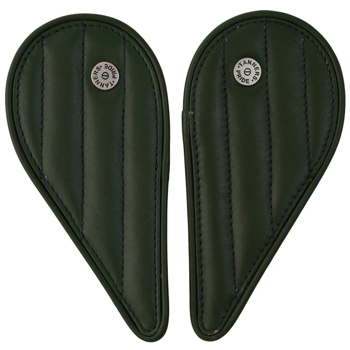 Tanners Pride Straight Tankpads (Super Meteor 650) - Forest Green Handcrafted Full-Grain Leather (View 1)