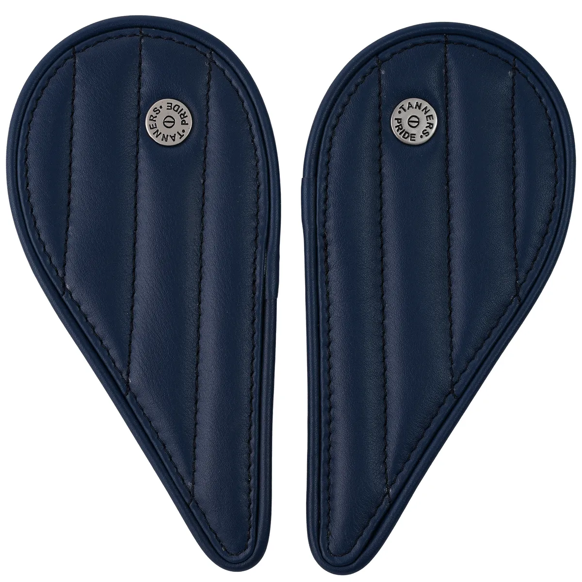 Tanners Pride Straight Tankpads (Super Meteor 650) - Navy Blue Handcrafted Full-Grain Leather (View 2)