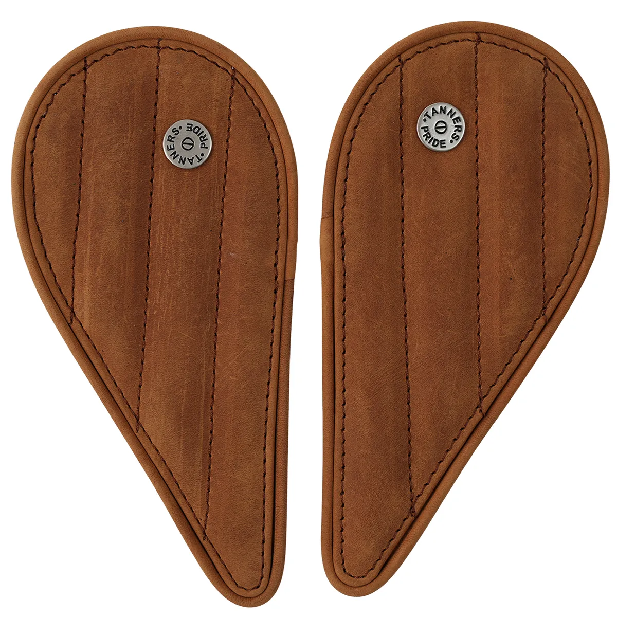 Tanners Pride Straight Tankpads (Super Meteor 650) - Tobacco Brown Handcrafted Full-Grain Leather (View 3)