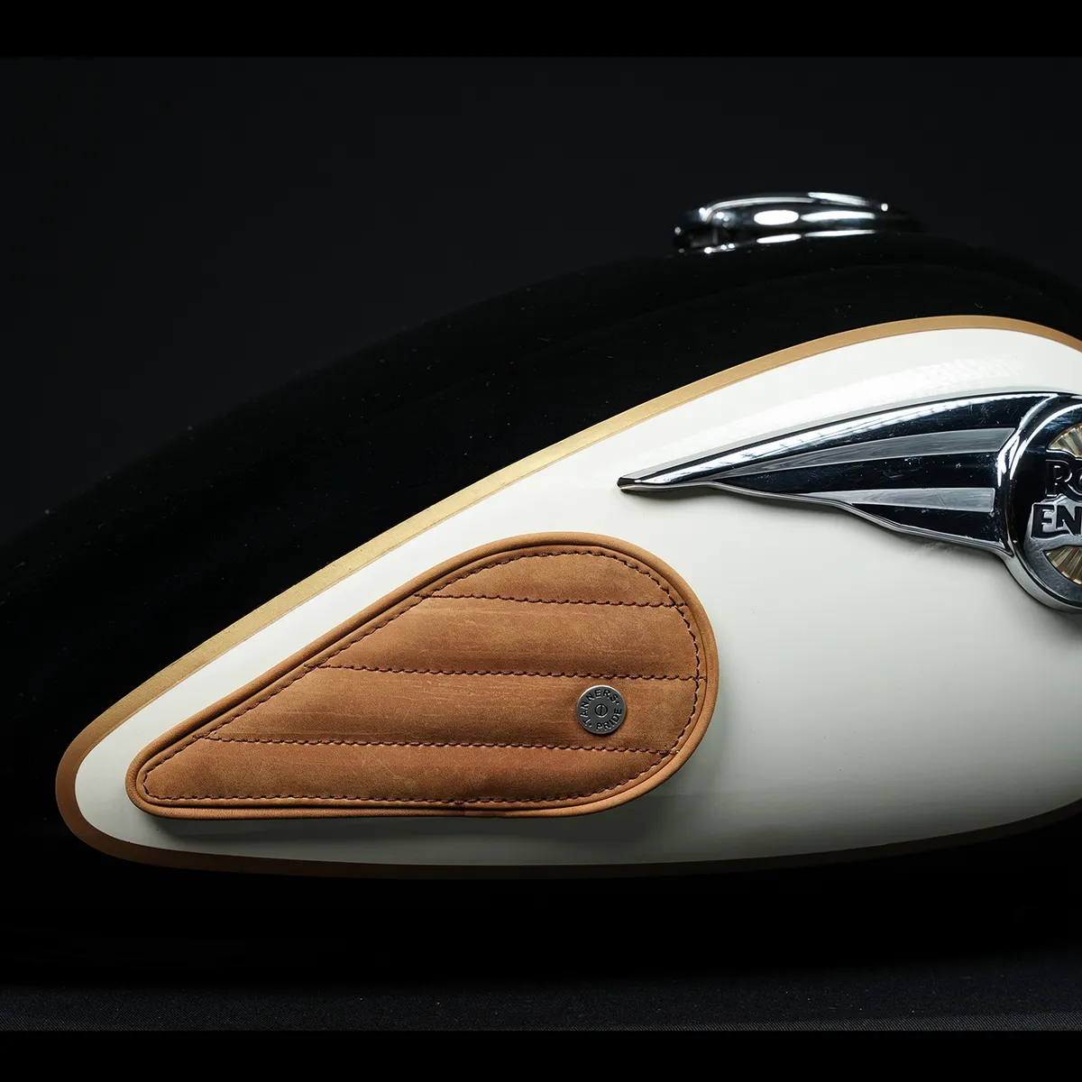 Tanners Pride Straight Tankpads (Super Meteor 650) - Tobacco Brown Handcrafted Full-Grain Leather (View 5)