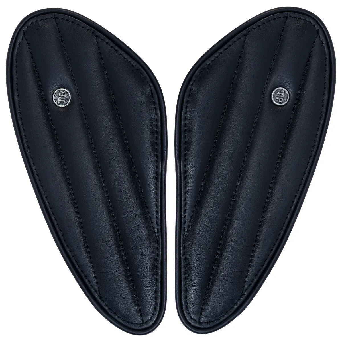 Tanners Pride Straight Tankpads (Triumph) - Midnight Black Handcrafted Full-Grain Leather (View 2)