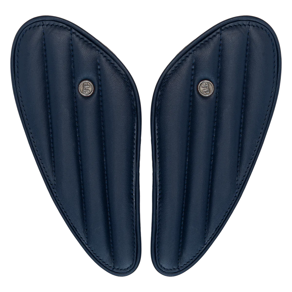 Tanners Pride Straight Tankpads (Triumph) - Navy Blue Handcrafted Full-Grain Leather (View 3)