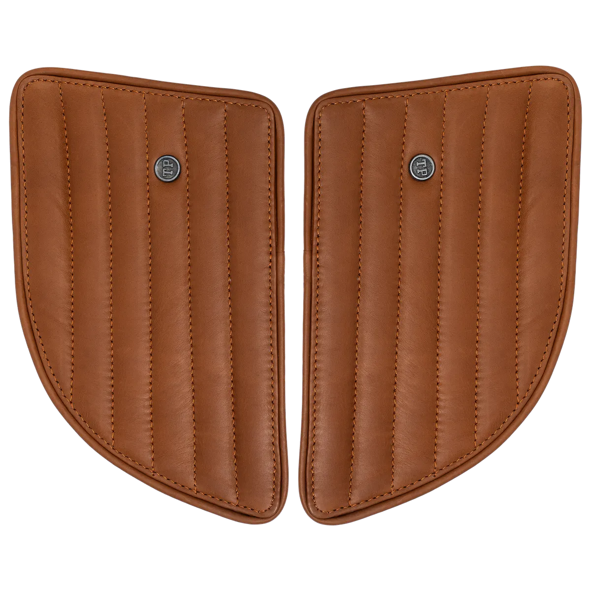 Natural Tan Straight leather motorcycle tank pad for Royal Enfield Continental GT 650