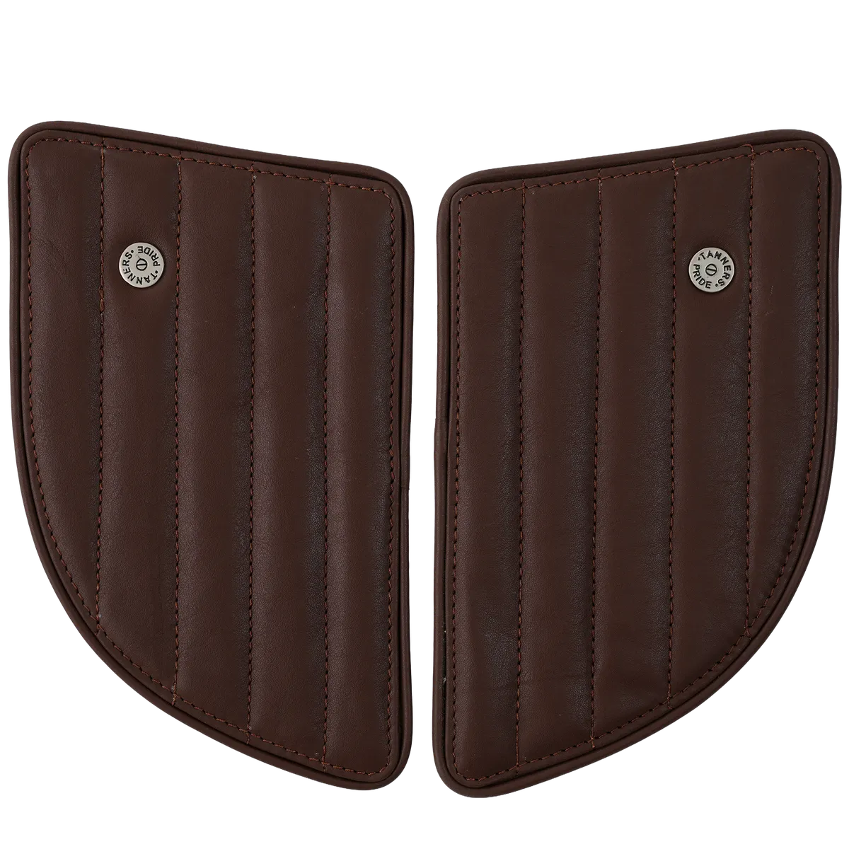 Tobacco Brown Straight leather motorcycle tank pad for Royal Enfield Continental GT 650