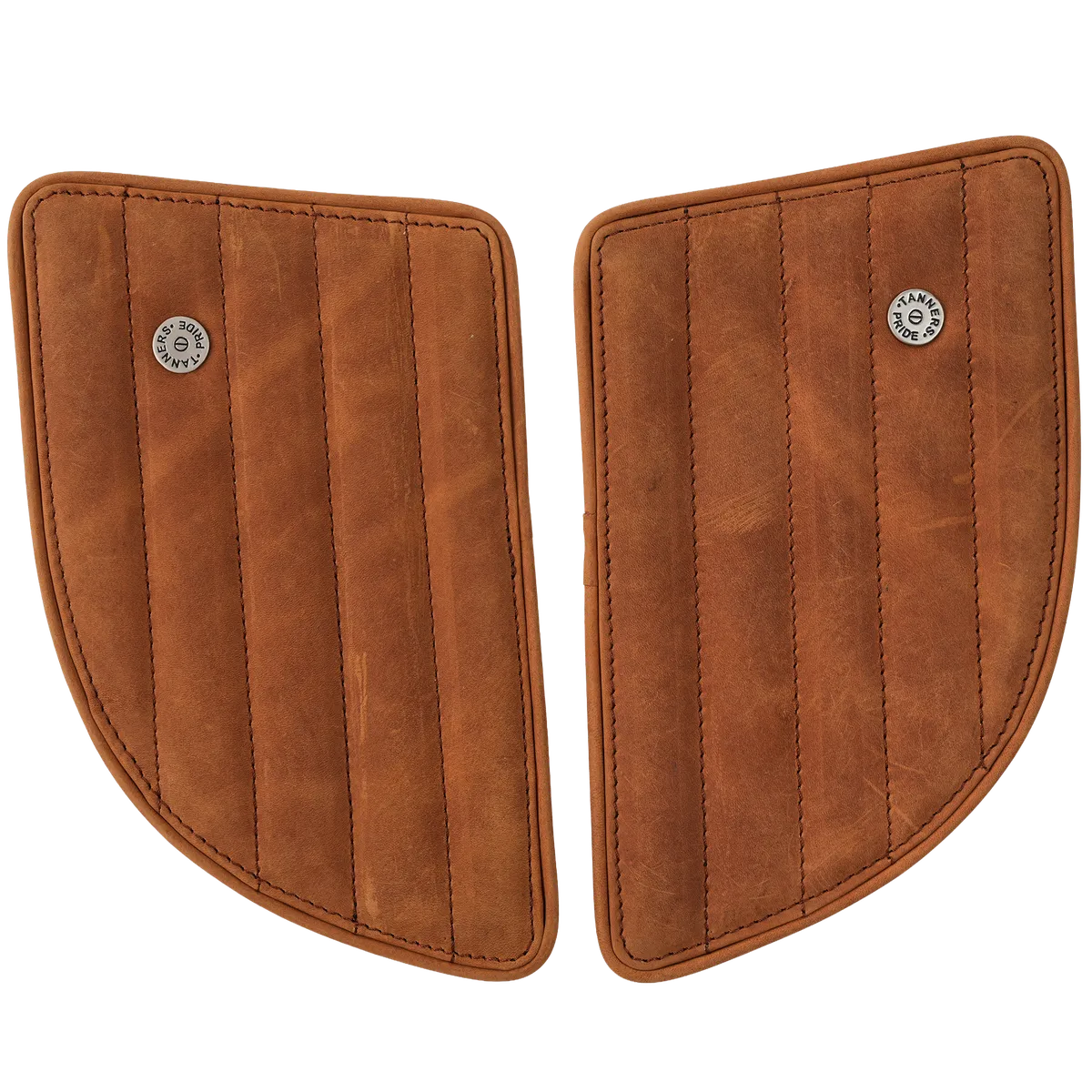 Tobacco Brown Straight leather motorcycle tank pad for Royal Enfield Continental GT 650