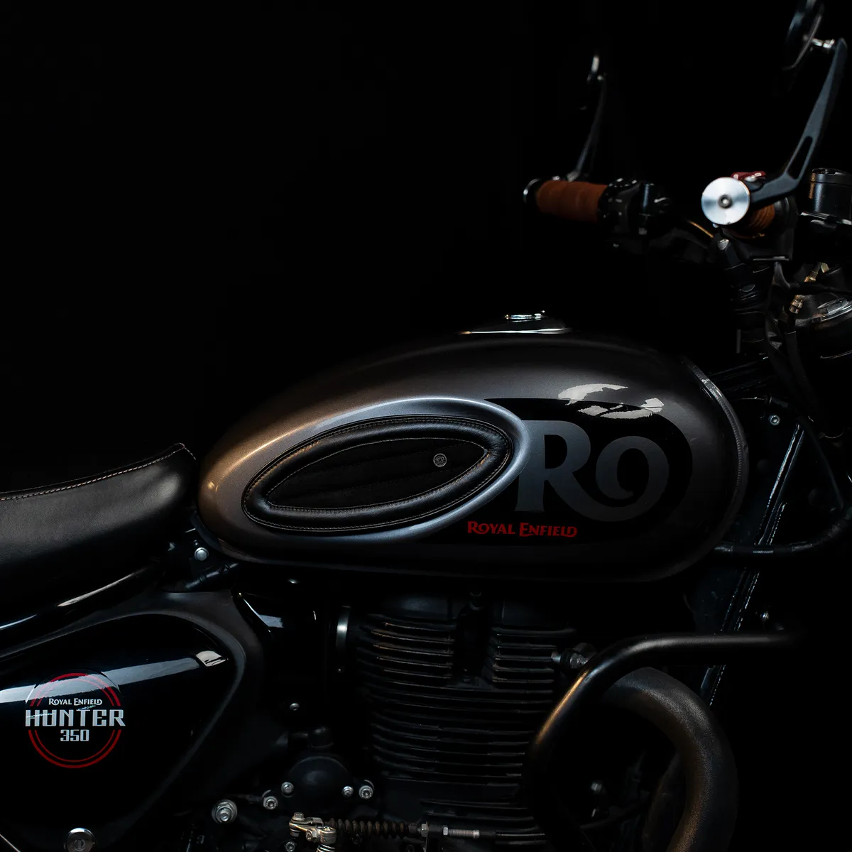 Tanners Pride Swede Tankpads (Hunter 350) - Midnight Black Handcrafted Full-Grain Leather (View 2)