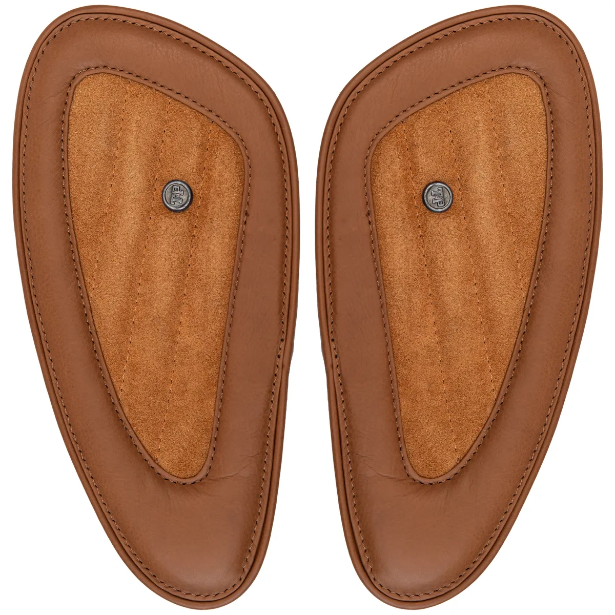 Tanners Pride Swede Tankpads (Interceptor 650) - Natural Tan Handcrafted Full-Grain Leather (View 4)