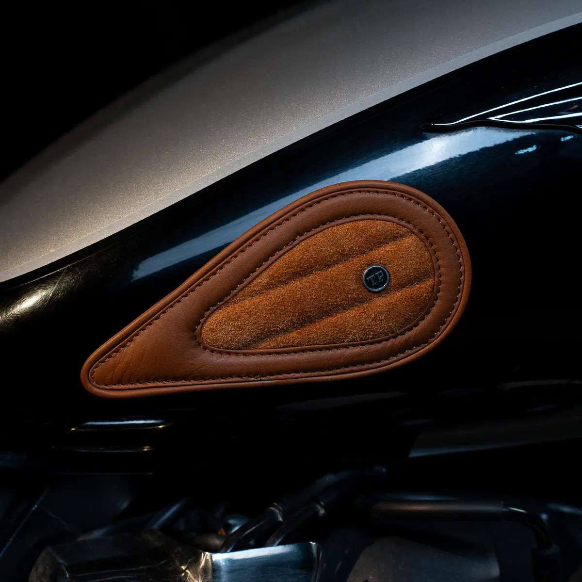 Tanners Pride Swede Tankpads (Super Meteor 650) - Natural Tan Handcrafted Full-Grain Leather (View 2)