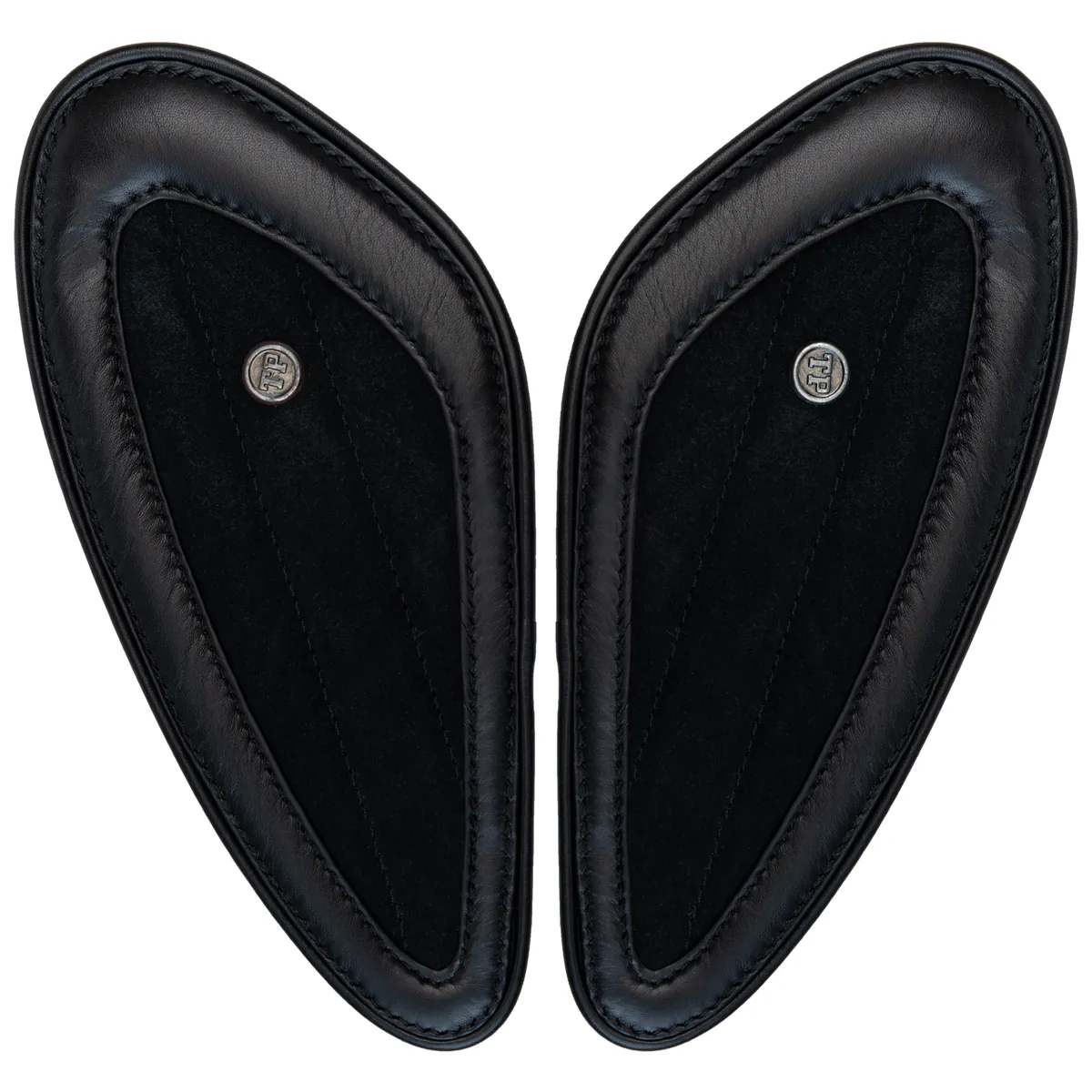 Tanners Pride Swede Tankpads (Triumph) - Midnight Black Handcrafted Full-Grain Leather (View 1)