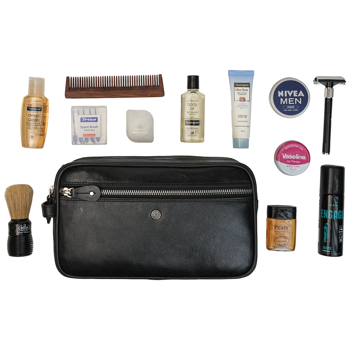Tanners Pride The Ascot Dual Zipped Men’s Case - Midnight Black Handcrafted Full-Grain Leather (View 1)