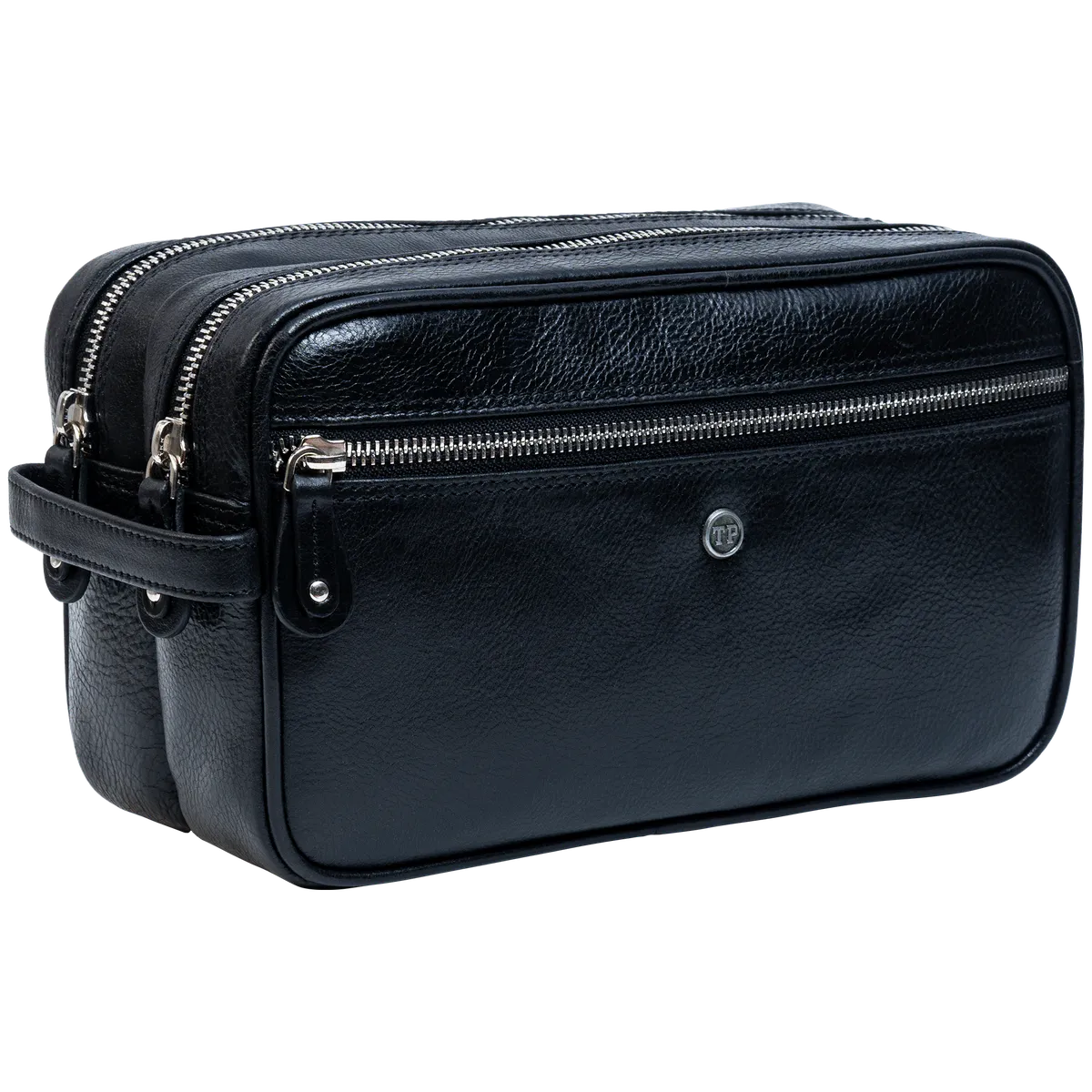 Tanners Pride The Ascot Dual Zipped Men’s Case - Midnight Black Handcrafted Full-Grain Leather (View 8)