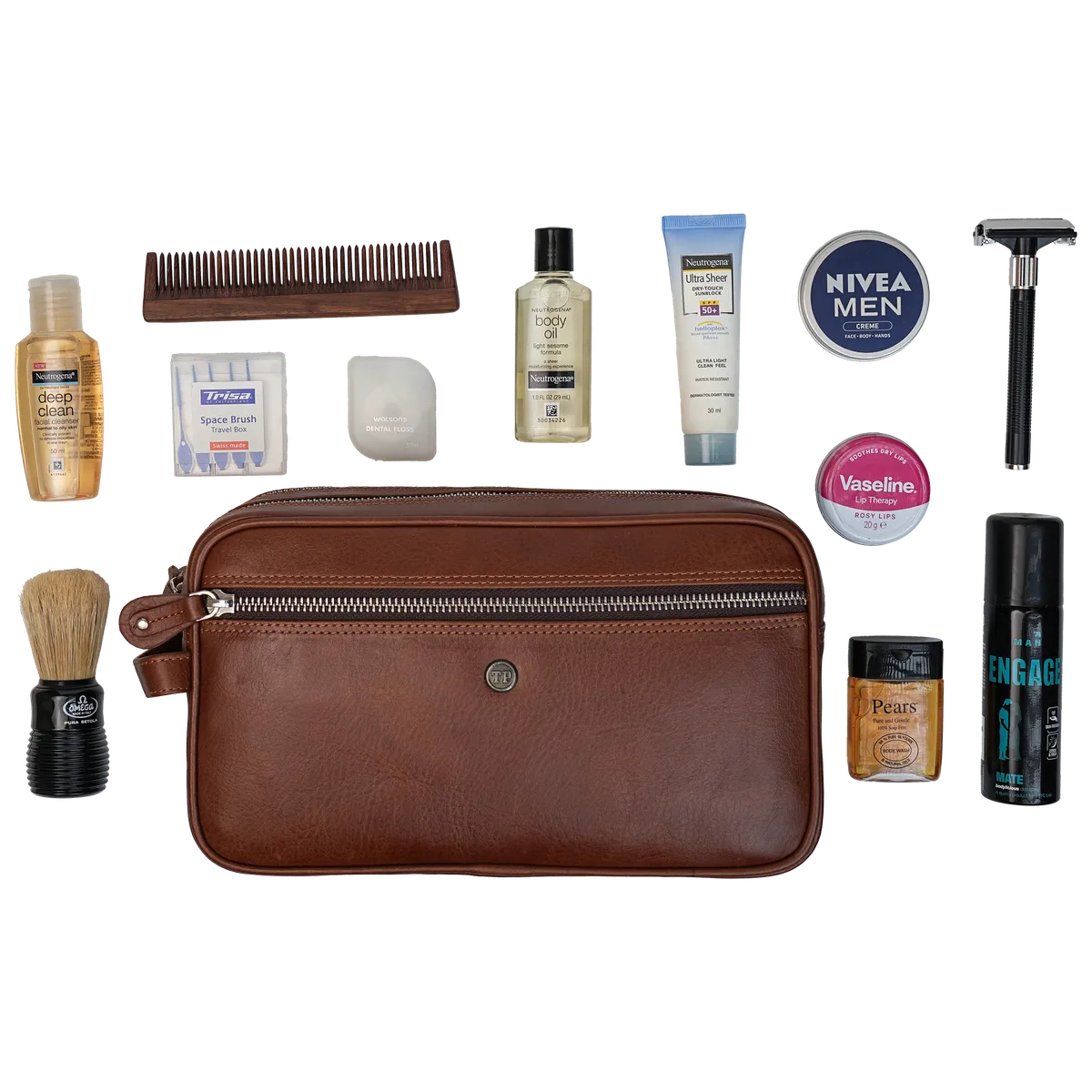 Tanners Pride The Ascot Dual Zipped Men’s Case - Natural Tan Handcrafted Full-Grain Leather (View 12)