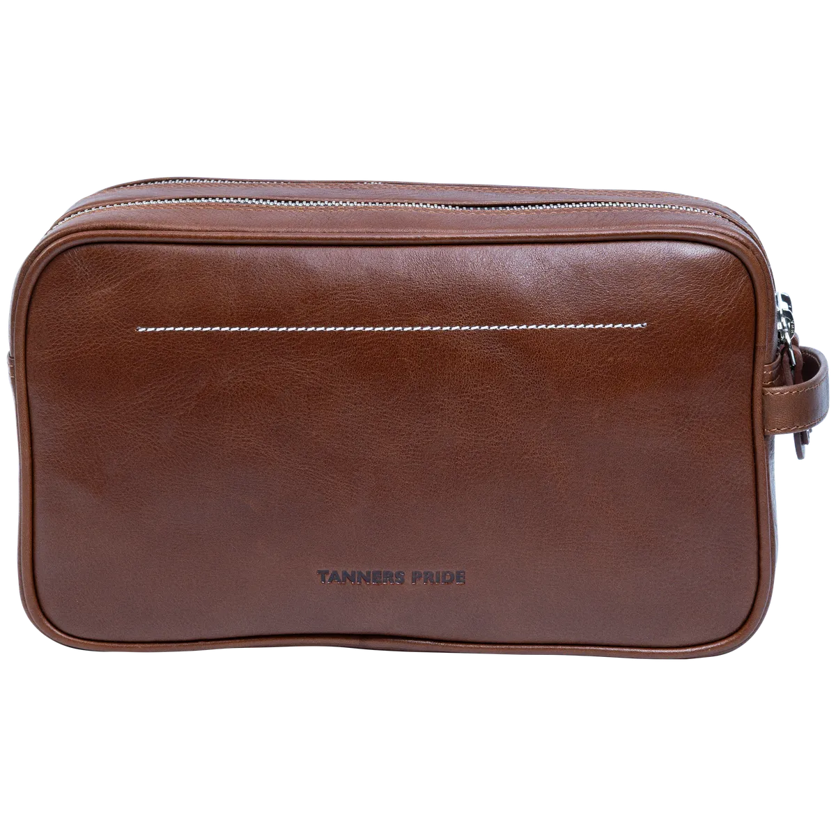 Tanners Pride The Ascot Dual Zipped Men’s Case - Natural Tan Handcrafted Full-Grain Leather (View 3)