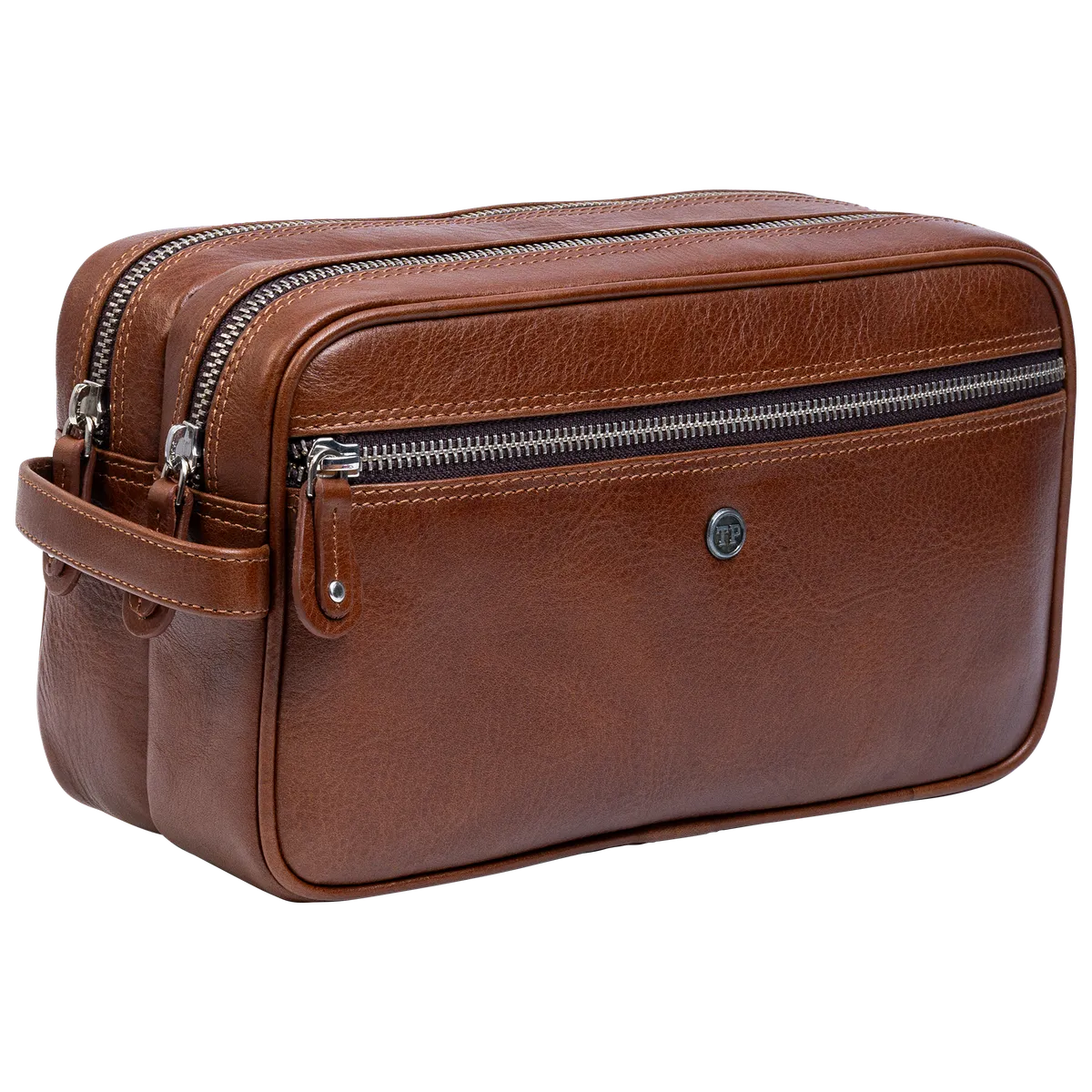 Tanners Pride The Ascot Dual Zipped Men’s Case - Natural Tan Handcrafted Full-Grain Leather (View 8)