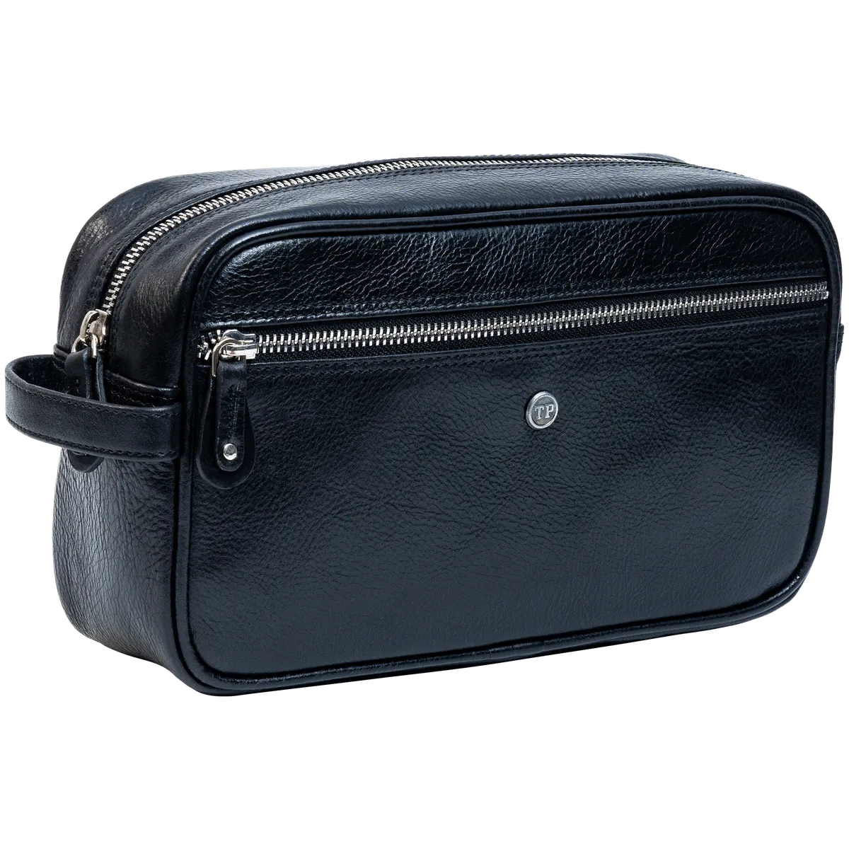 Tanners Pride The Ascot Single Zipped Men's Case - Midnight Black Handcrafted Full-Grain Leather (View 6)