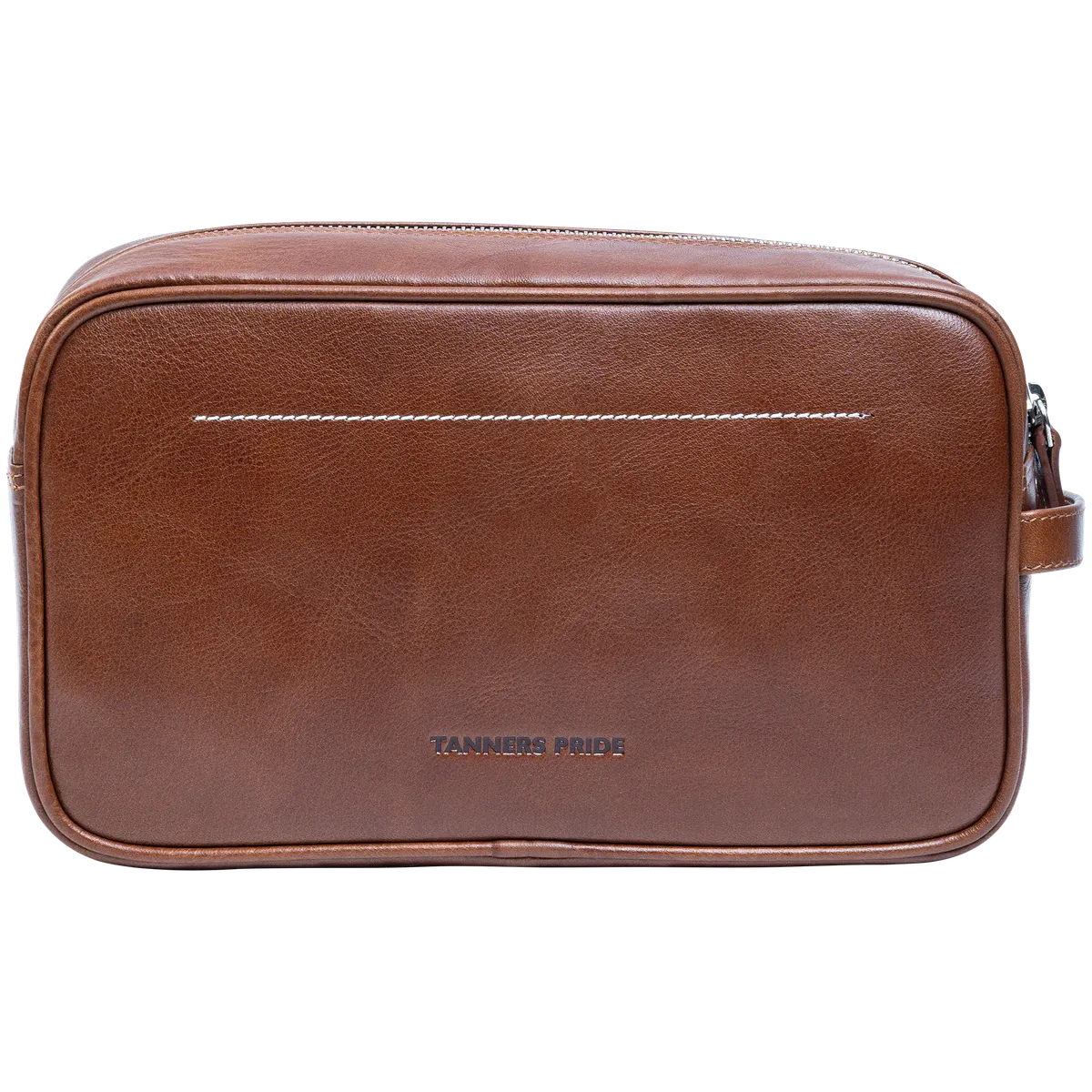Tanners Pride The Ascot Single Zipped Men's Case - Natural Tan Handcrafted Full-Grain Leather (View 4)