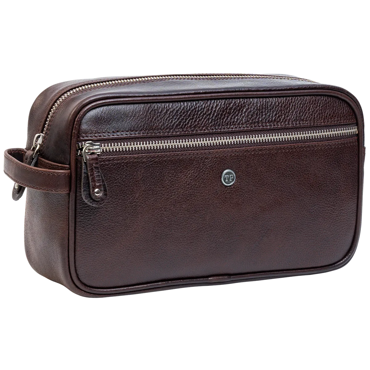 Tanners Pride The Ascot Single Zipped Men's Case - Tobacco Brown Handcrafted Full-Grain Leather (View 10)