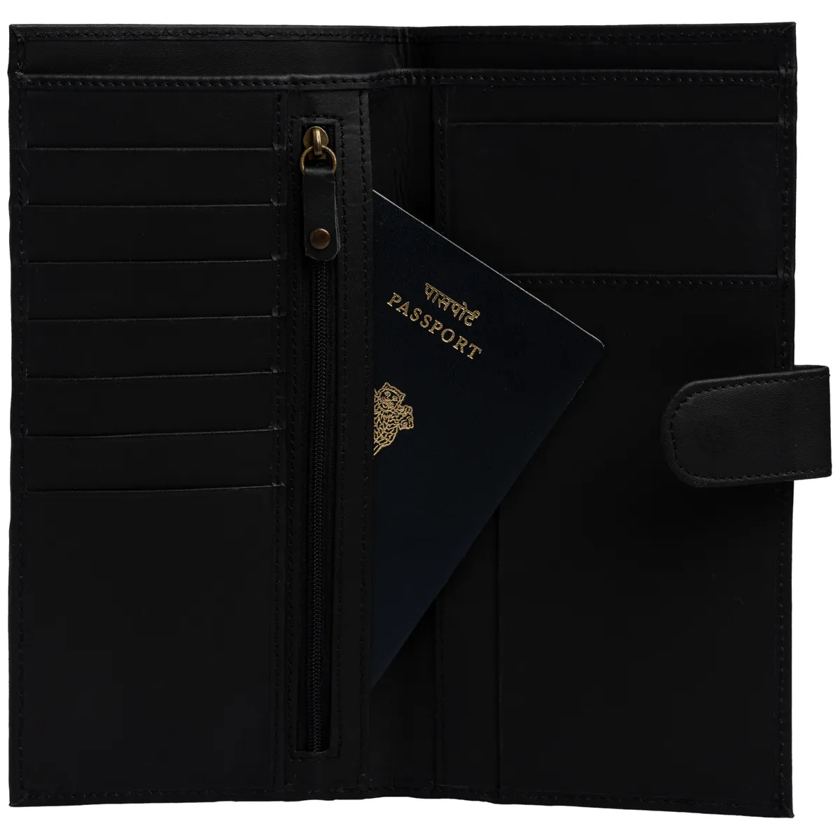Tanners Pride The Traveller Document Case - Midnight Black Handcrafted Full-Grain Leather (View 7)